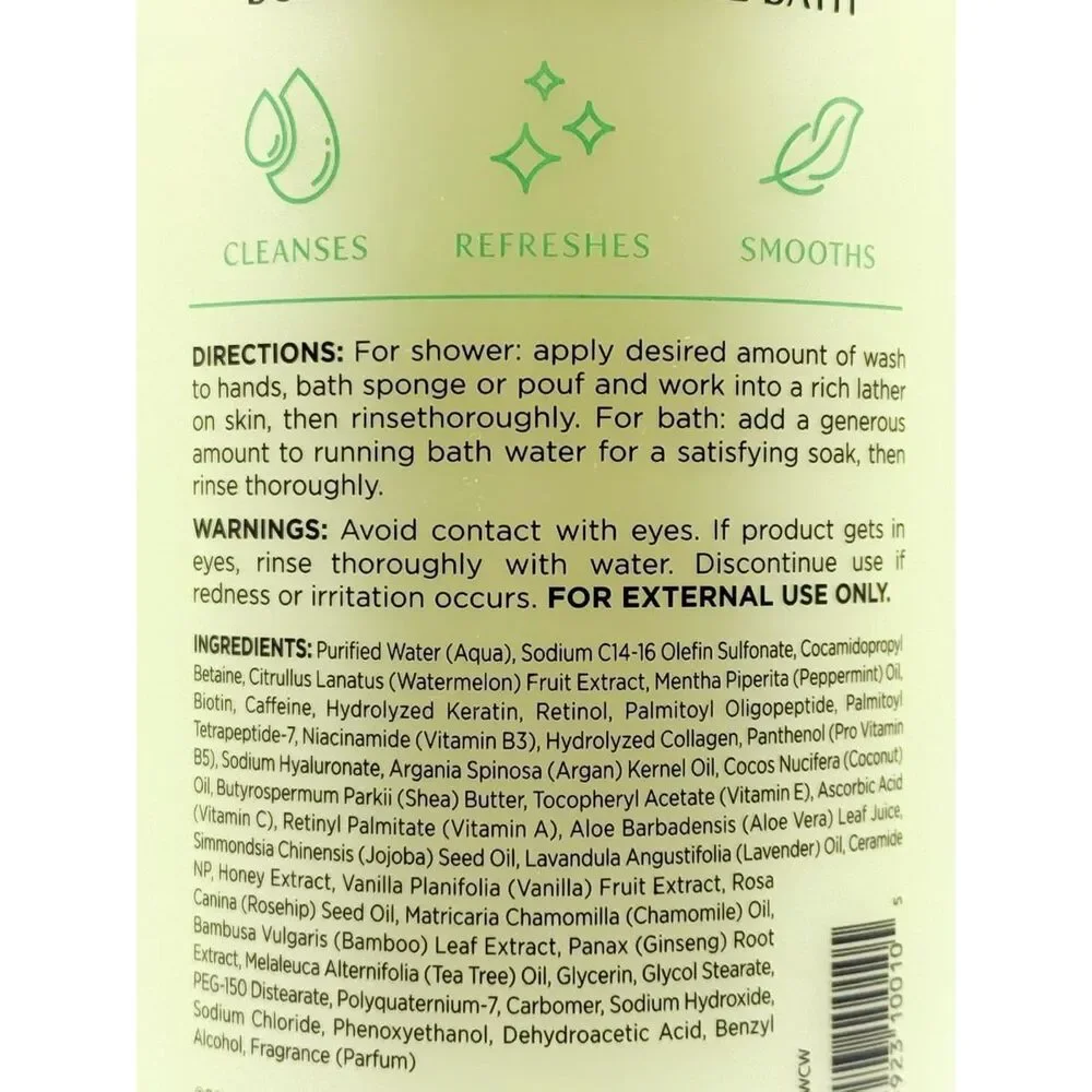 NEW bath lounge Watermelon & Fresh Mint Body Wash and Bubble Bath 32 fl oz